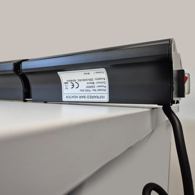 GRADE C - 2.4KW Non Remote Helios Infrared Bar Heater Black