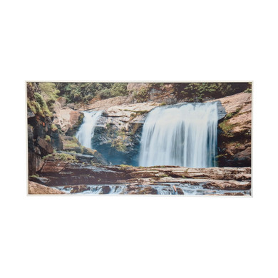 GRADE A - 700W Waterfalls NXT Gen Infrared Heating Panel White Frame 595 x 1195 - Electric Panel Heater