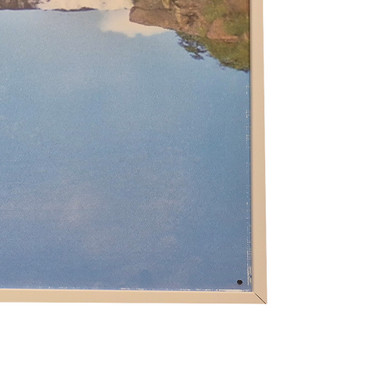 GRADE B - 700W Crashing Falls NXT Gen Infrared Heating Panel White Frame  595 x 1195 - Electric Panel Heater