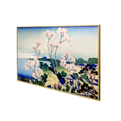 GRADE B - 580w Goten Yama Hill Nexus Infrared Heating Panel Gold Frame 595 x 995 - Electric Panel Heater