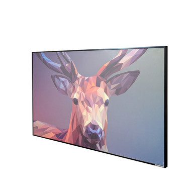 GRADE B - 580W Deer in pixels NXT GEN Infrared Heating Panel Black Frame 595 x 995 - Electric Panel Heater
