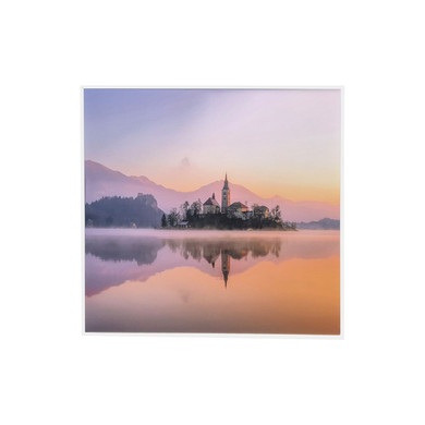 GRADE A - 350W Dreamy Lake Nexus Infrared Heating Panel - Electric Panel Heater White Frame