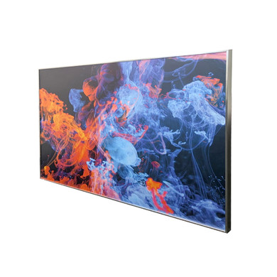 GRADE B - 1200W NXT Gen Dancing Smoke Infrared Heating Panel Silver Frame