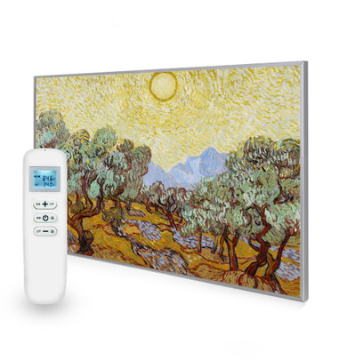 795x1195 Olive Trees with Yellow Sky and Sun Image Nexus Wi-Fi Infrared Heating Panel 900W - Electric Wall Panel Heater