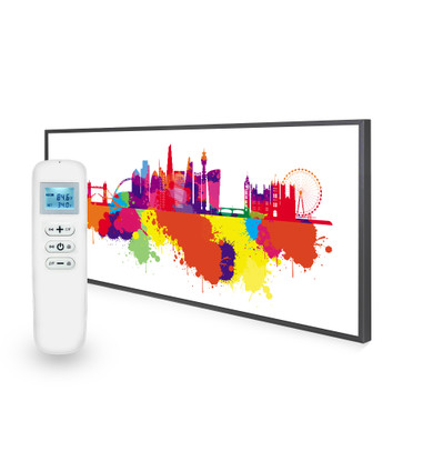 595x1195 London Skyline Splash Image Nexus Wi-Fi Infrared Heating Panel 700W - Electric Wall Panel Heater