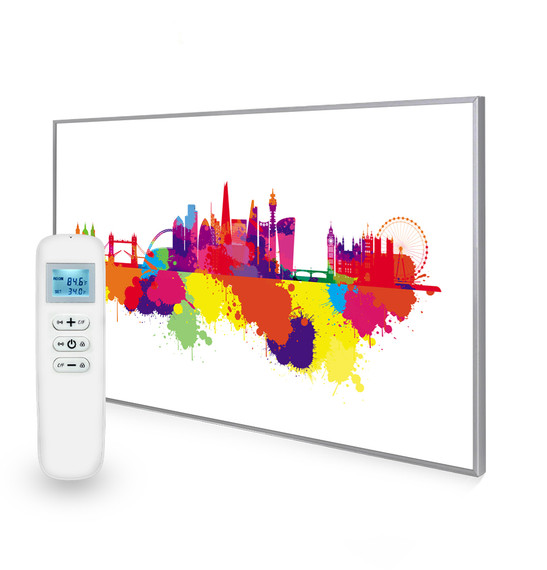 795x1195 London Skyline Splash Picture Nexus Wi-Fi Infrared Heating Panel 900W - Electric Wall Panel Heater