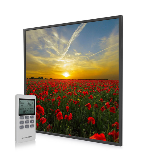 595x595 Setting Sun NXT Gen Infrared Heating Panel 350w - Grade A - Black Frame