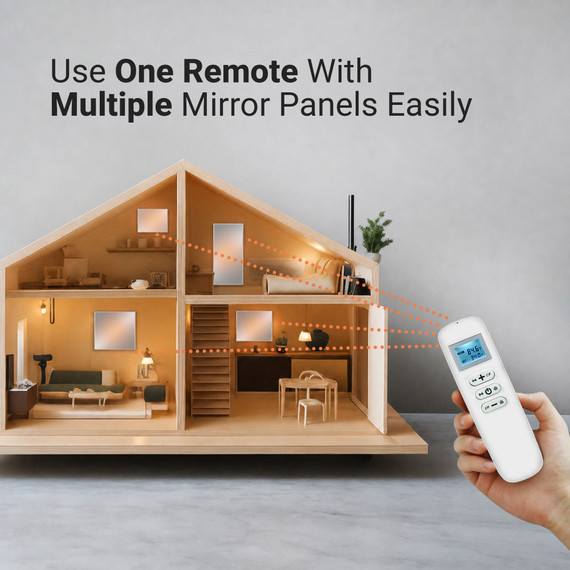 320W Mirrored Wi-Fi Infrared Heating Panel - Electric Panel Heater