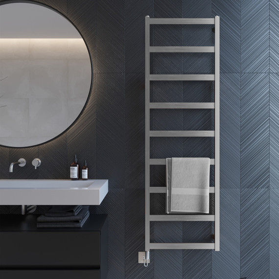 AEON Calder Electric Heated Towel Rail with Stoke Element in Gold Polished