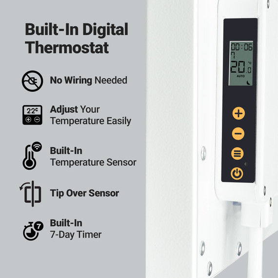 Mirrorstone 1100W Prime Infrared Heating Panel With Thermostat