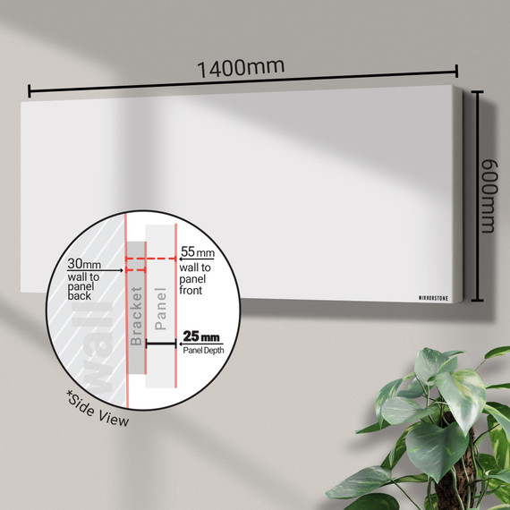 Mirrorstone 1100W Pro Infrared Heating Panel With Remote