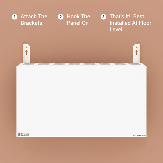 Mirrorstone 1000W Air Infrared + Convection Heating Panel With Remote