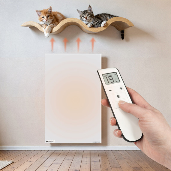 Mirrorstone 1000W Air Infrared + Convection Vertical Heating Panel With Remote