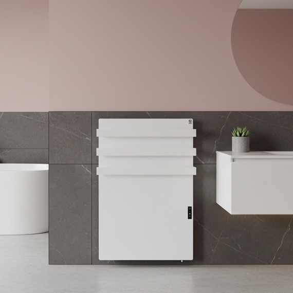 900W Quartz Glass Wi-Fi Towel Rail Infrared Heating Panel (Available in Black or White) - Electric Panel Heater