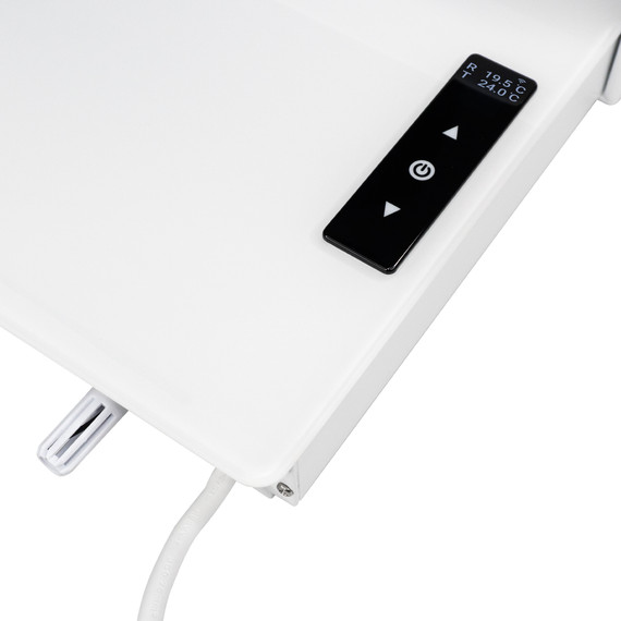 900W Quartz Glass Wi-Fi Towel Rail Infrared Heating Panel (Available in Black or White) - Electric Panel Heater