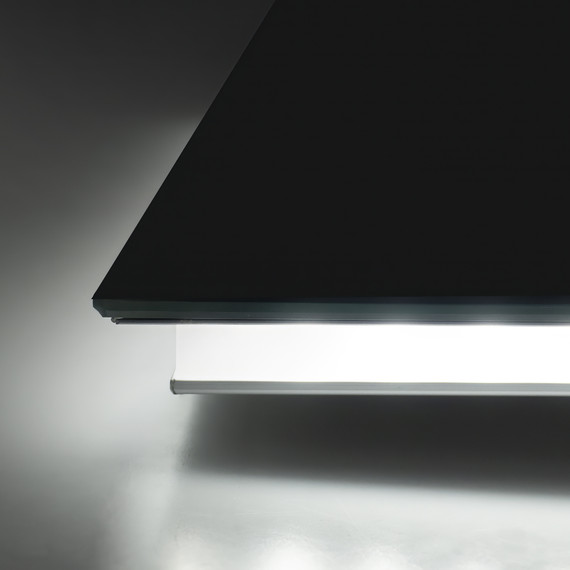 260W LED Backlit Mirrored Infrared Heating Panel - Electric Panel Heater