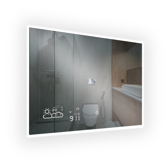 260W LED Backlit Mirrored Infrared Heating Panel - Electric Panel Heater