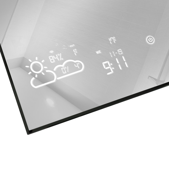 360W LED Backlit Mirrored Infrared Heating Panel - Electric Panel Heater