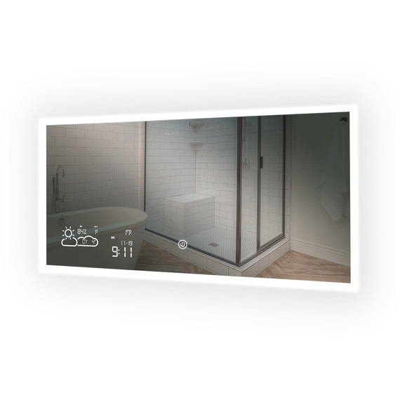 520W LED Backlit Mirrored Infrared Heating Panel - Electric Panel Heater