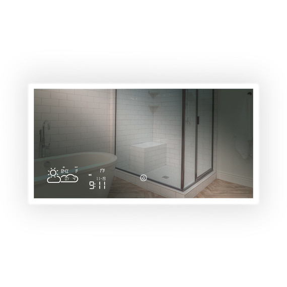 520W LED Backlit Mirrored Infrared Heating Panel - Electric Panel Heater