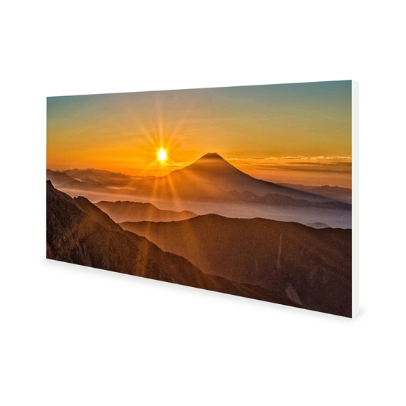 900W Sunset Mountains Picture Prime Infrared Heating Panel 1200 x 600 - Electric Wall Panel Heater