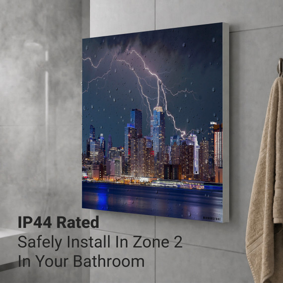 900W Thunderstorm Picture Prime Infrared Heating Panel 1200 x 600 - Electric Wall Panel Heater