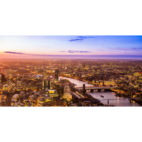 900W London Skyline Picture Prime Infrared Heating Panel 1200 x 600 - Electric Wall Panel Heater