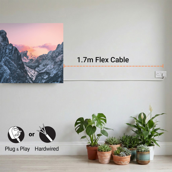 900W Valley at Dusk Picture Prime Infrared Heating Panel 1200 x 600 - Electric Wall Panel Heater