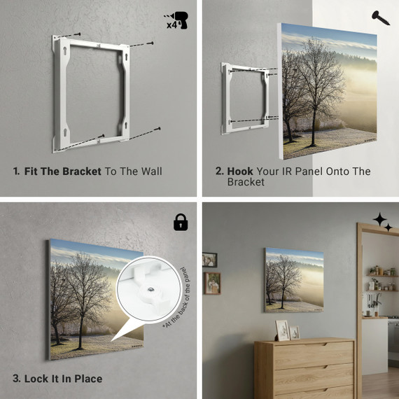 900W Spring Morning Picture Prime Infrared Heating Panel 1200 x 600 - Electric Wall Panel Heater