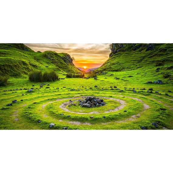 900W Mysterious Cairn Picture Prime Infrared Heating Panel 1200 x 600 - Electric Wall Panel Heater