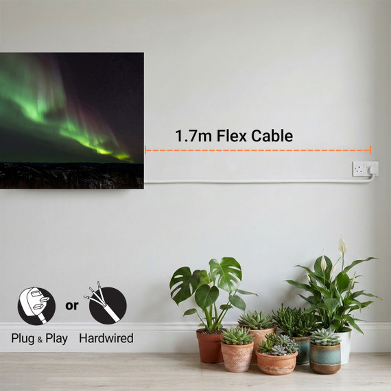 900W Aurora Borealis Picture Prime Infrared Heating Panel 1200 x 600 - Electric Wall Panel Heater