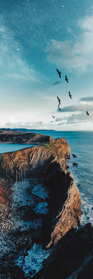 550W Mystical Lagoon Picture Prime Infrared Heating Panel 1200 x 400 - Electric Wall Panel Heater