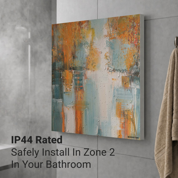 900W Autumn Lake Paint Picture Prime Infrared Heating Panel 1200 x 600 - Electric Wall Panel Heater