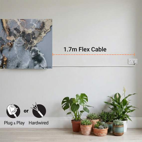 900W Arabella Picture Prime Infrared Heating Panel 1200 x 600 - Electric Wall Panel Heater