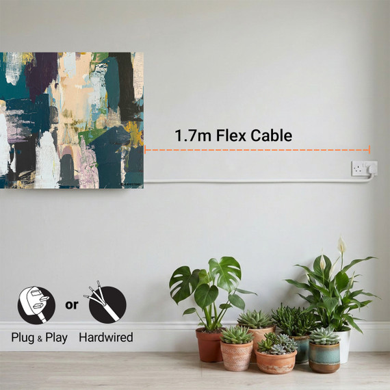 900W Classic Abstract Picture Prime Infrared Heating Panel 1200 x 600 - Electric Wall Panel Heater