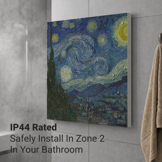 300W The Starry Night Picture Prime Infrared Heating Panel 600 x 400 - Electric Wall Panel Heater