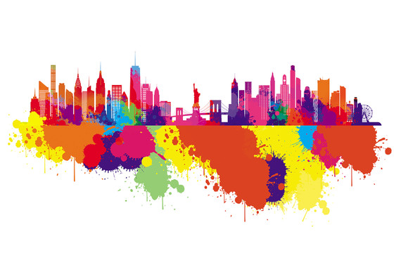 300W New York Skyline Splash Picture Prime Infrared Heating Panel 600 x 400 - Electric Wall Panel Heater