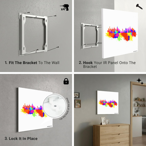 300W New York Skyline Splash Picture Prime Infrared Heating Panel 600 x 400 - Electric Wall Panel Heater