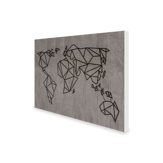 300W World Map Picture Prime Infrared Heating Panel 600 x 400 - Electric Wall Panel Heater