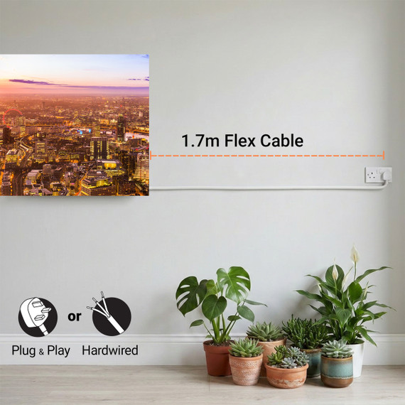 300W London Skyline Picture Prime Infrared Heating Panel 600 x 400 - Electric Wall Panel Heater