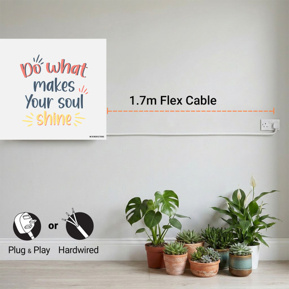300W Do What Makes Your Soul Shine Picture Prime Infrared Heating Panel 600 x 400 - Electric Wall Panel Heater