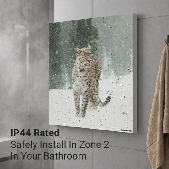 300W Persian Leopard Picture Prime Infrared Heating Panel 600 x 400 - Electric Wall Panel Heater