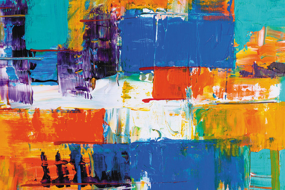 300W Abstract Paint Picture Prime Infrared Heating Panel 600 x 400 - Electric Wall Panel Heater