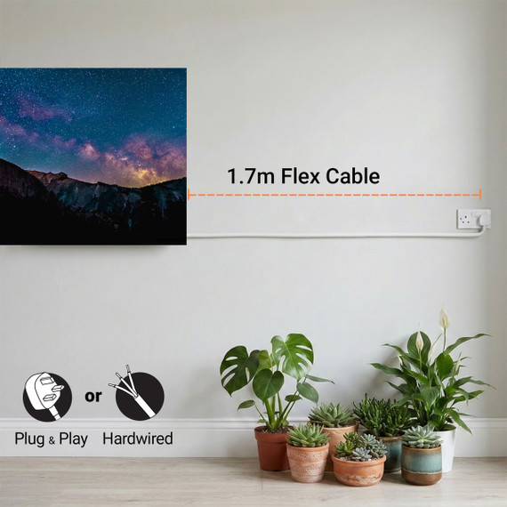 300W Milky Way Picture Prime Infrared Heating Panel 600 x 400 - Electric Wall Panel Heater