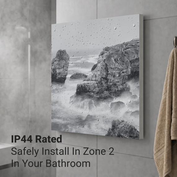 300W Stormy Shore Picture Prime Infrared Heating Panel 600 x 400 - Electric Wall Panel Heater