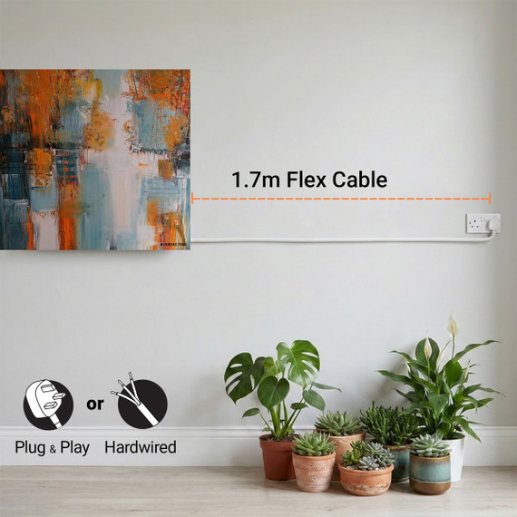 300W Autumn Lake Paint Picture Prime Infrared Heating Panel 600 x 400 - Electric Wall Panel Heater
