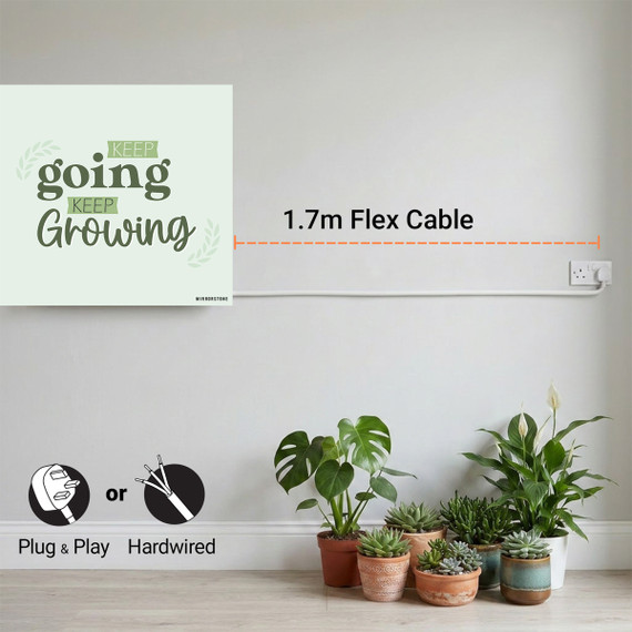 300W Keep Going Keep Growing Picture Prime Infrared Heating Panel 600 x 400 - Electric Wall Panel Heater