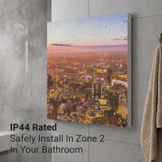 450W London Skyline Picture Prime Infrared Heating Panel 600 x 600 - Electric Wall Panel Heater