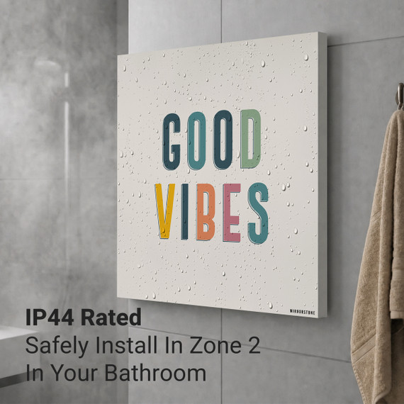 450W Good Vibes Picture Prime Infrared Heating Panel 600 x 600 - Electric Wall Panel Heater