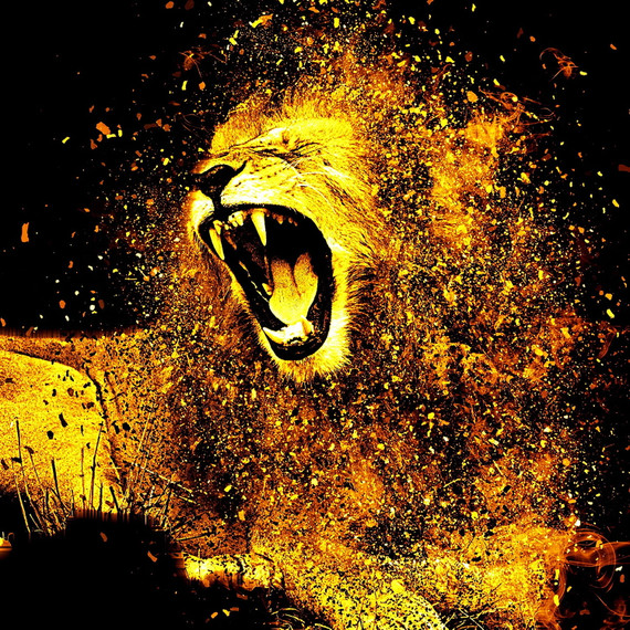 450W Roaring Lion Picture Prime Infrared Heating Panel 600 x 600 - Electric Wall Panel Heater